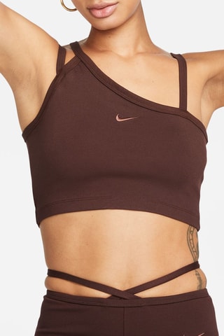 Crop top Sportswear Everyday Modern - Marrón oscuro