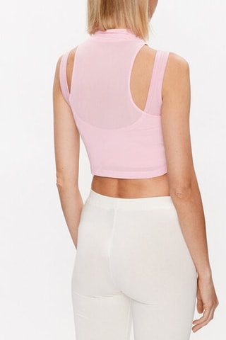 Crop top efecto doble prenda - Rosa - Ellesse