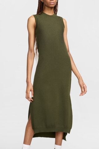 Vestido midi de lana Every Stitch - Verde
