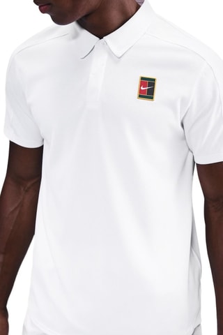 Polo slim fit de tenis Slam - Blanco