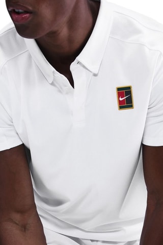 Polo slim fit de tenis Slam - Blanco