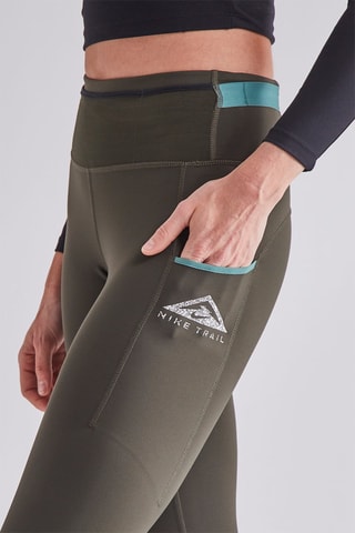 Leggings de running de tiro alto - Caqui - Nike