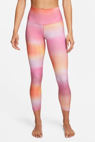 Leggings 7/8 de yoga tie-dye de tiro alto - Rosa - Nike