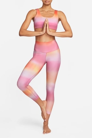 Leggings 7/8 de yoga tie-dye de tiro alto - Rosa - Nike