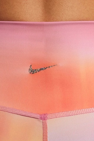 Leggings 7/8 de yoga tie-dye de tiro alto - Rosa - Nike