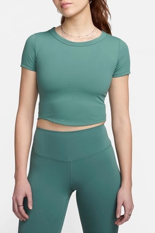 Camiseta cropped de entrenamiento - Verde claro - Nike