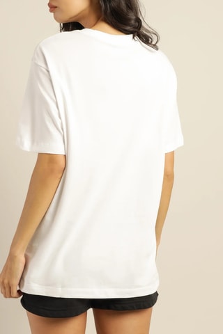 Camiseta de algodón orgánico Nike essentials boyfriend - Blanco