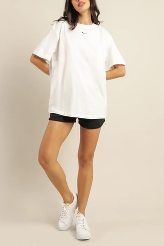 Camiseta de algodón orgánico Nike essentials boyfriend - Blanco