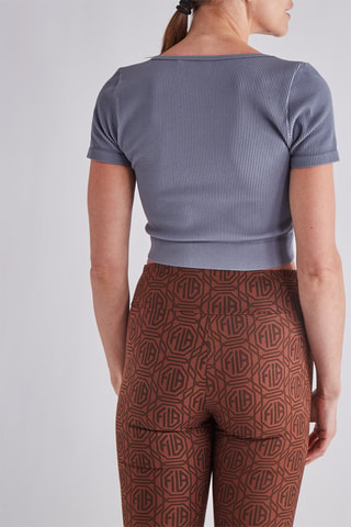 Camiseta cropped - Gris oscuro - Hiit