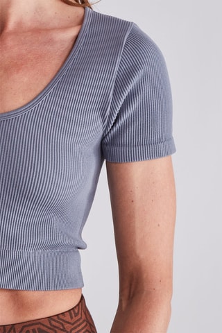 Camiseta cropped - Gris oscuro - Hiit