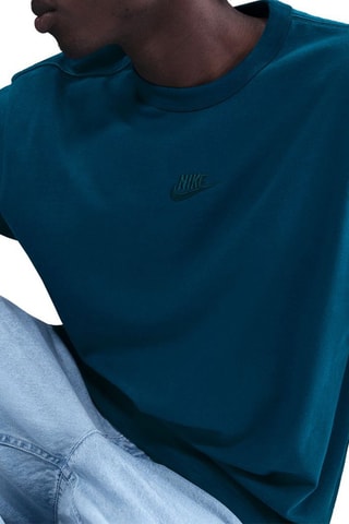 Camiseta ancha de algodón orgánico Premium Essentials - Azul pato