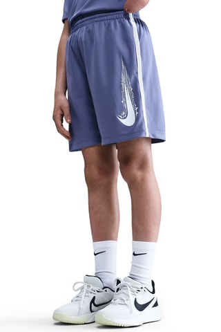 Short de fitness - Índigo y blanco