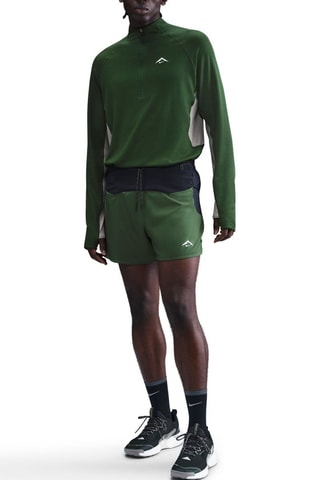 Short de running Second Sunrise - Verde y azul marino