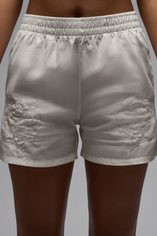 Short de tiro alto Flight - Blanco