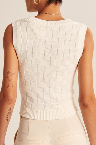 Pull court sans manches - Ecru