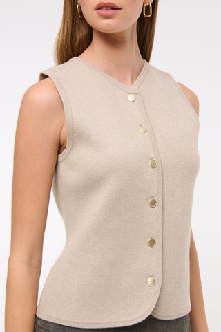 Gilet sans manches - Beige
