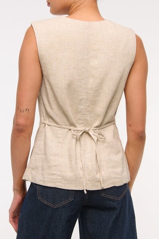 Gilet sans manches en lin - Gris