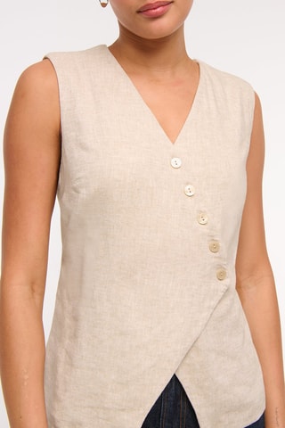 Gilet sans manches en lin - Gris