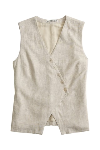 Gilet sans manches en lin - Gris