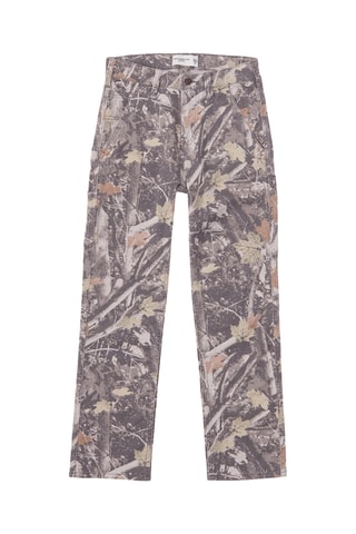 Pantalon droit - Gris et beige