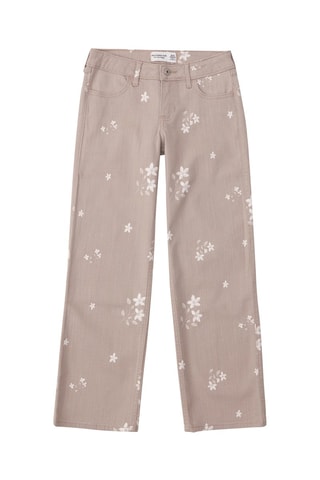 Pantalon wide legs - Marron et blanc