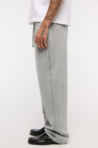 Pantalon baggy polaire - Gris clair chiné