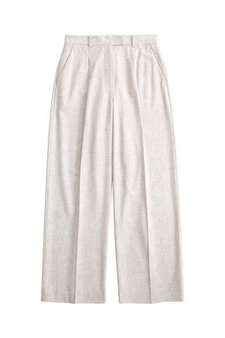 Pantalon wide legs taille haute - Beige