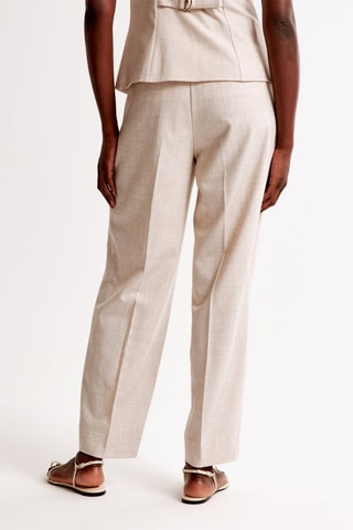 Pantalon relaxed taille haute - Beige