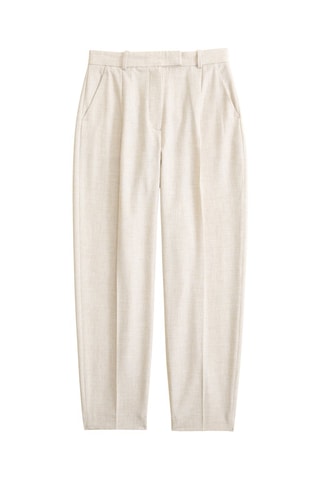 Pantalon relaxed taille haute - Beige