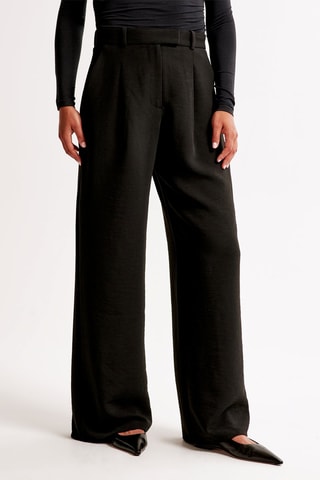 Pantalon wide legs taille haute - Noir