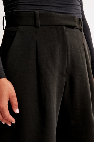 Pantalon wide legs taille haute - Noir