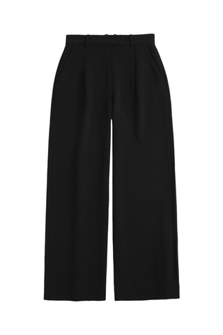Pantalon wide legs taille haute - Noir