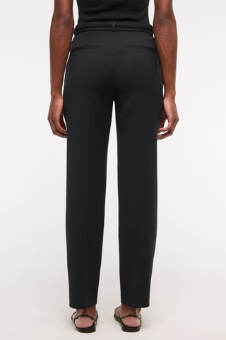 Pantalon cigarette taille haute - Noir
