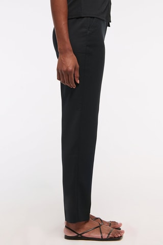 Pantalon cigarette taille haute - Noir