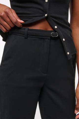 Pantalon cigarette taille haute - Noir