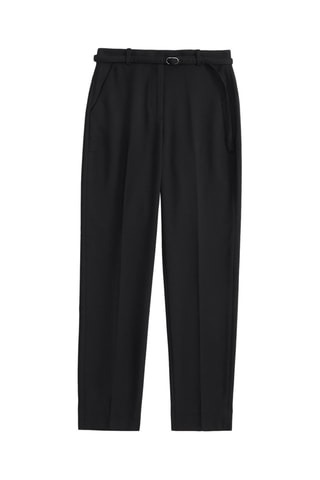 Pantalon cigarette taille haute - Noir