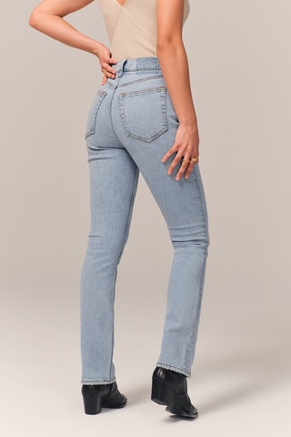 Jean slim taille haute - Ciel