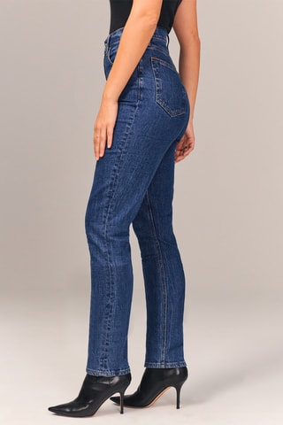 Jean slim taille haute - Bleu foncé