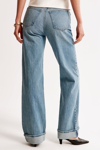 Jean relaxed taille haute - Bleu