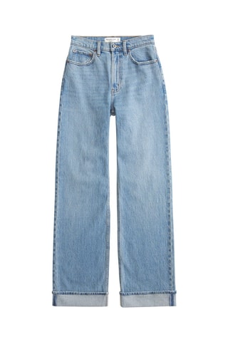 Jean relaxed taille haute - Bleu