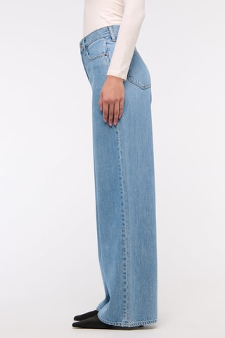 Jean wide legs taille haute - Bleu