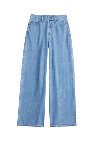 Jean wide legs taille haute - Bleu