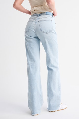Jean relaxed legs taille haute - Ciel