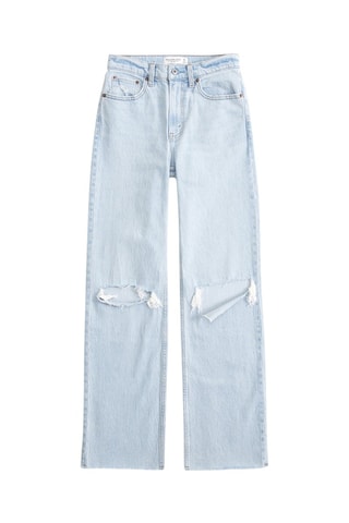 Jean relaxed legs taille haute - Ciel