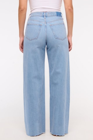 Jean wide legs taille haute - Bleu