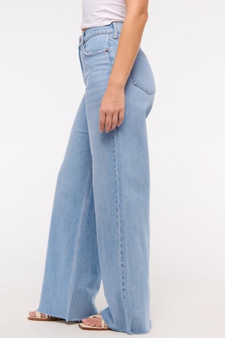 Jean wide legs taille haute - Bleu