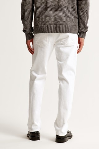 Jean straight taille haute - Blanc