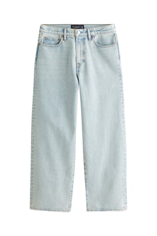 Jean baggy taille basse - Ciel