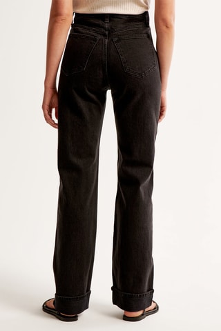 Jean relaxed taille haute - Noir