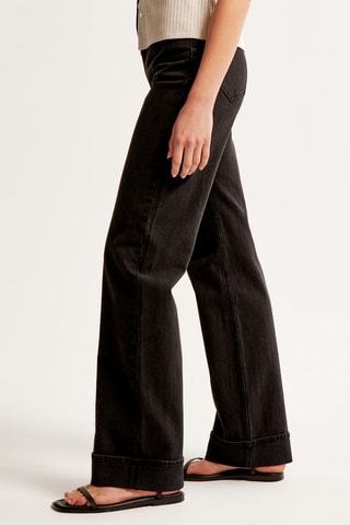 Jean relaxed taille haute - Noir